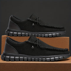 Men's Distressed Mesh Loafer Shoes Anti-skid Walking Shoes
