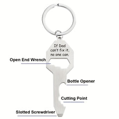 Men's Bottle Opener Pendant Keychain Screwdriver Keyring