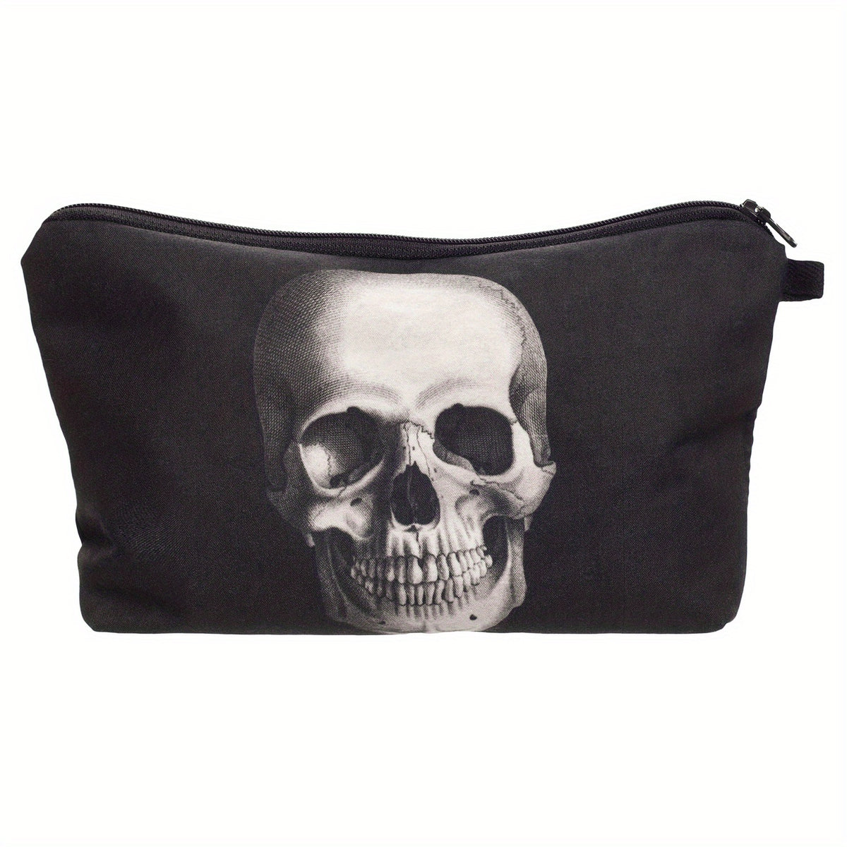Skull Print Storage Bag Zipper Makeup Pouch Cosmetic Organizer