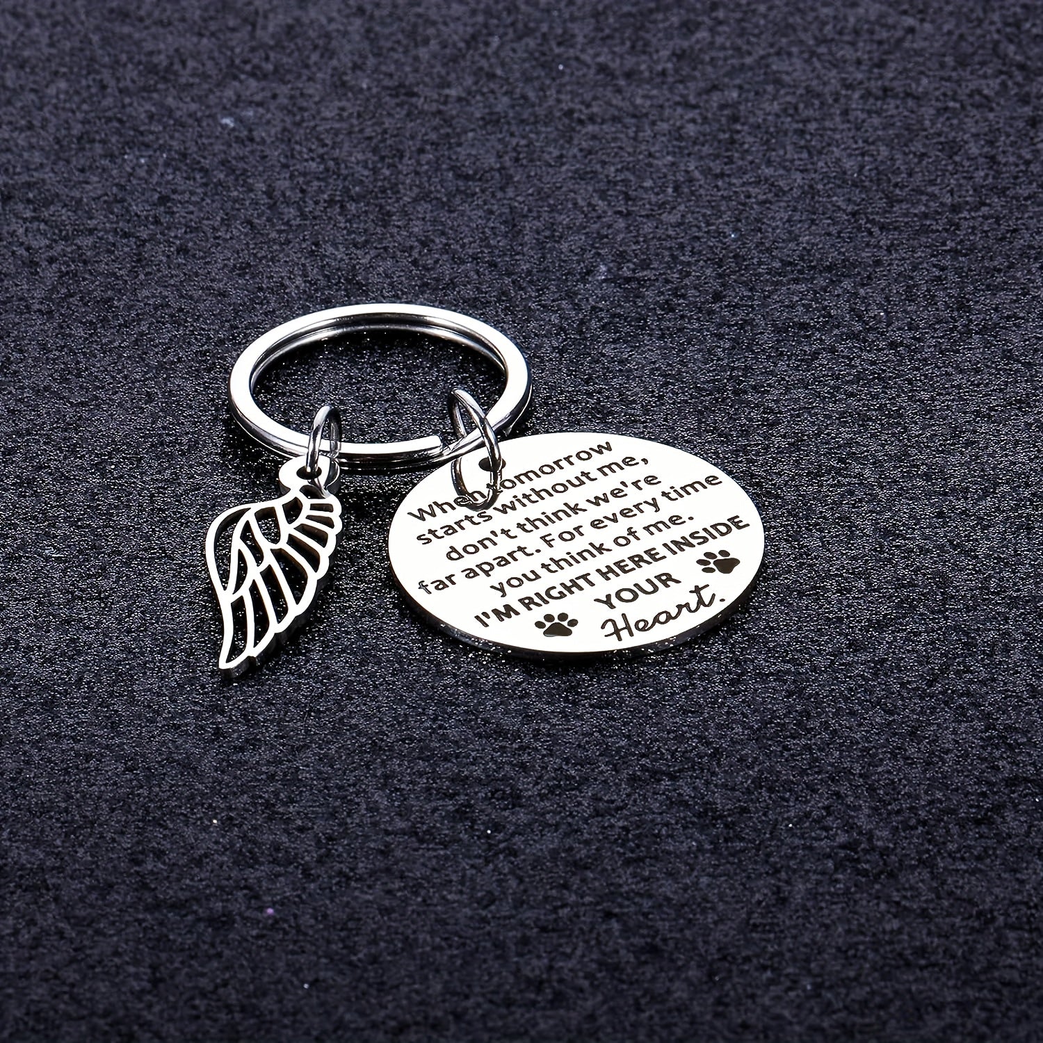 Dog Memorial Keychain Remembrance Gift Bereavement Pet Loss Puppy Sympathy