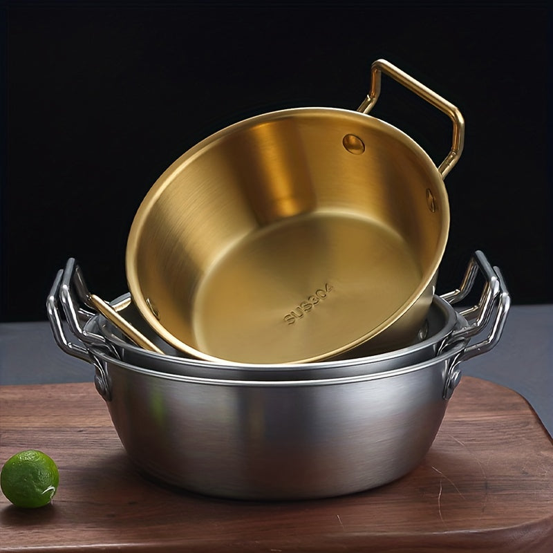 2pcs Stainless Steel Bowl Household Snack Bowl With Handle Reusable