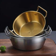 2pcs Stainless Steel Bowl Household Snack Bowl With Handle Reusable