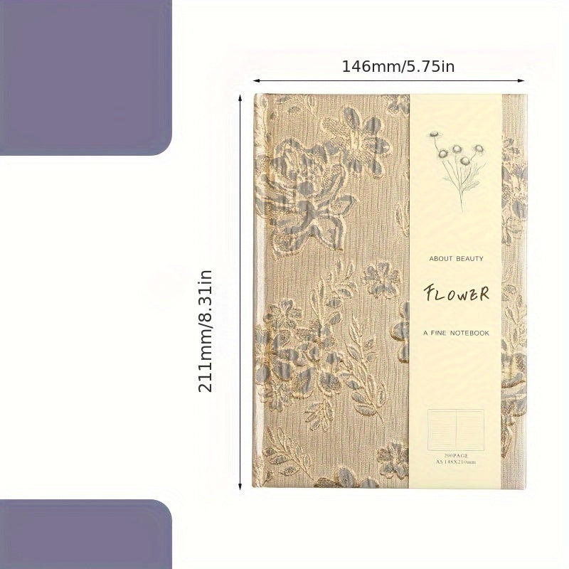 Embossed Fabric Covered Notebook with Textured Finish