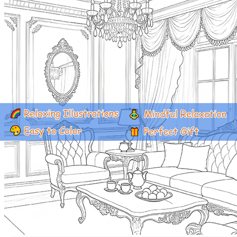 Cozy Corner Adult Coloring Book - Deluxe Edition