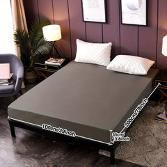 Waterproof Fitted Sheet Soft Comfortable Solid Bedding