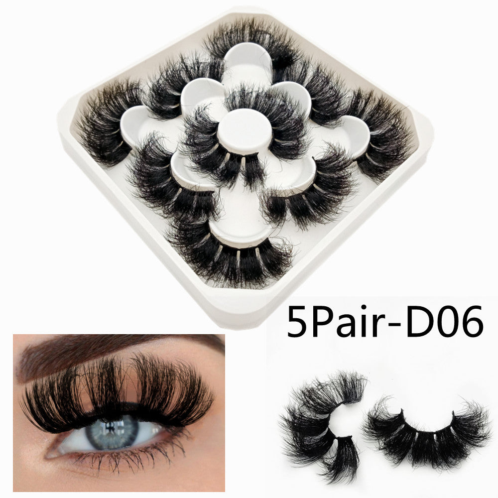 9D Fluffy Faux Mink Lashes Natural Wispy Style 20mm - Makeup and False Eyelashes