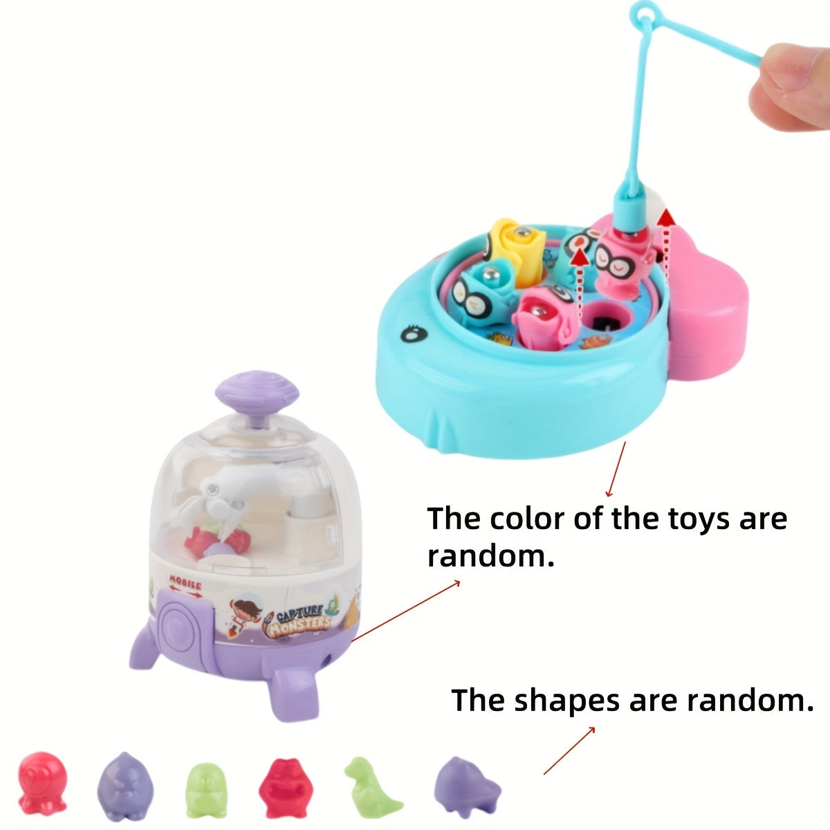 Mini Dinosaur & Fishing Machines Set with Clockwork - Travel Toy