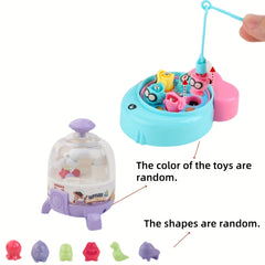 Mini Dinosaur & Fishing Machines Set with Clockwork - Travel Toy
