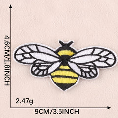 3pcs Bee Embroidery Patches Ironing Stickers DIY Girls Clothing Accessory