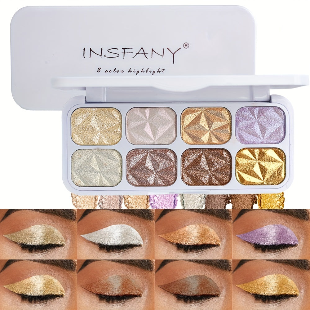 8 Colors Highlighter Contouring Palette for Face