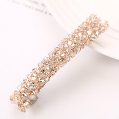 Sparkly Rhinestone Flower Hair Barrette French Style Hair Clip
