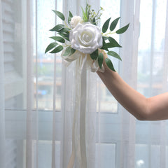 Wedding Floral Arrangement Roses Greenery Decor