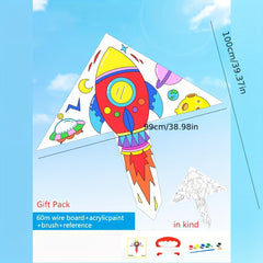 DIY Graffiti Kite with Paint and Brush