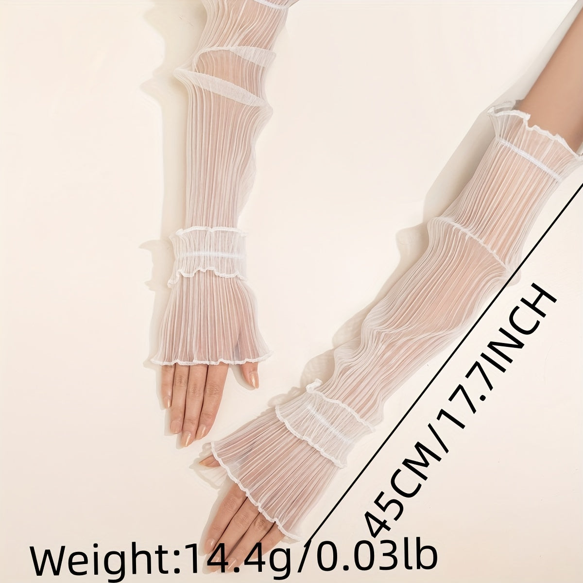 Ruffles Lace Sleeve Sunscreen UV Protection Loose Fit Sleeves