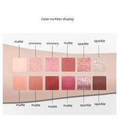 12-Color Animal Eyeshadow Palette Pearly Matte Glitter Finish