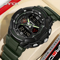 SANDA Youth Sporty Starlight Waterproof Night Light Watch