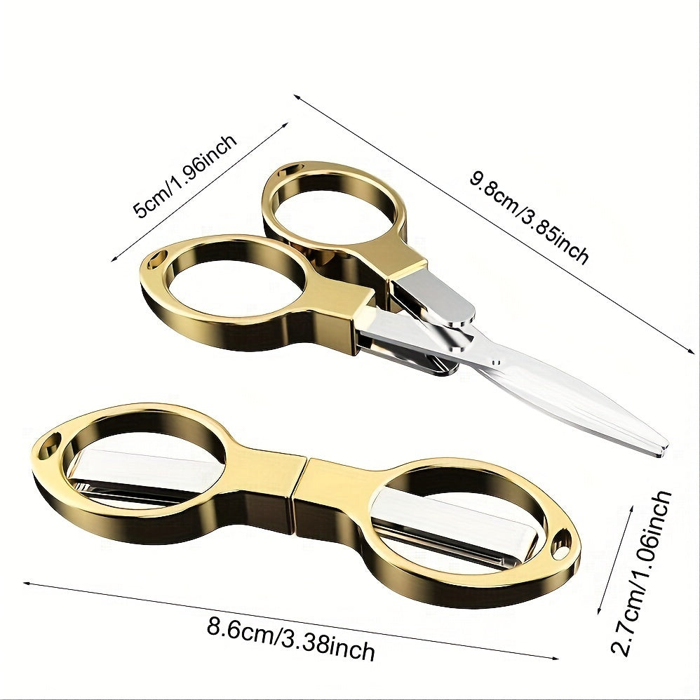 Compact Glass Folding Scissor Stainless Steel Mini Cutter