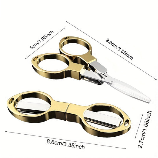 Compact Glass Folding Scissor Stainless Steel Mini Cutter