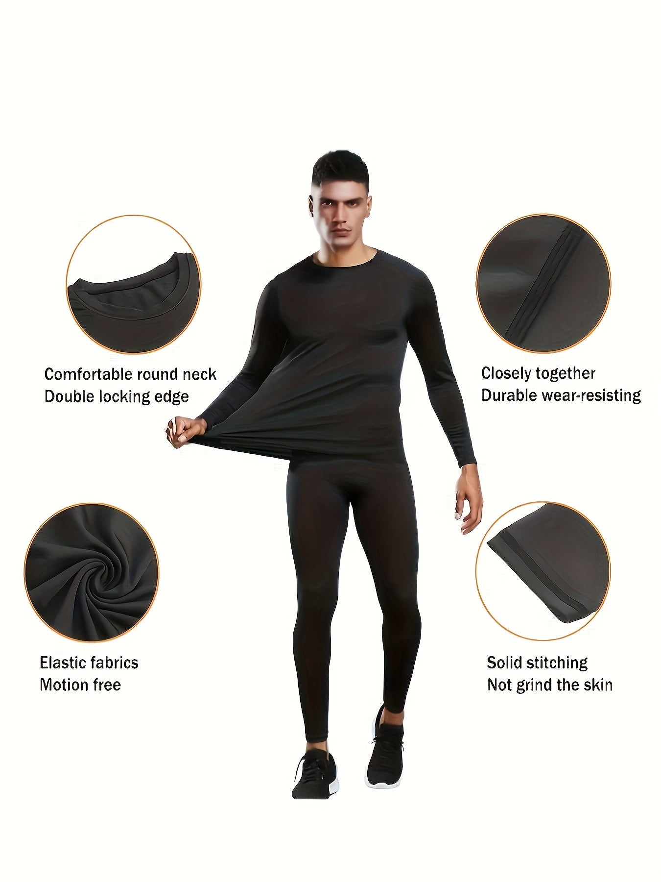 Men's Quick Dry Compression Long Sleeve Shirt & Leggings Set