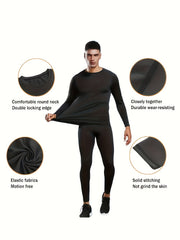 Men's Quick Dry Compression Long Sleeve Shirt & Leggings Set