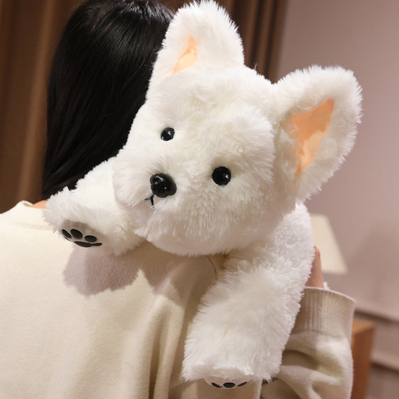Highland Brown Panda Dog Plush Doll for Office Decoration
