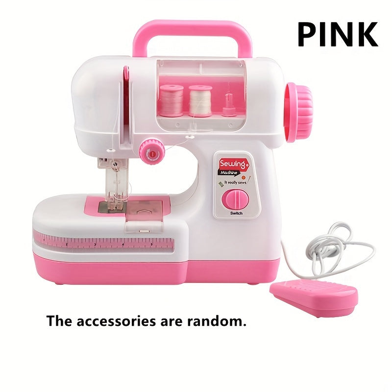Portable Sewing Machine for Kids with Fabric, Thread, Measuring Tape