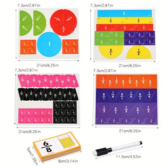 Magnetic Fraction Plate Set with Addition & Subtraction Operations