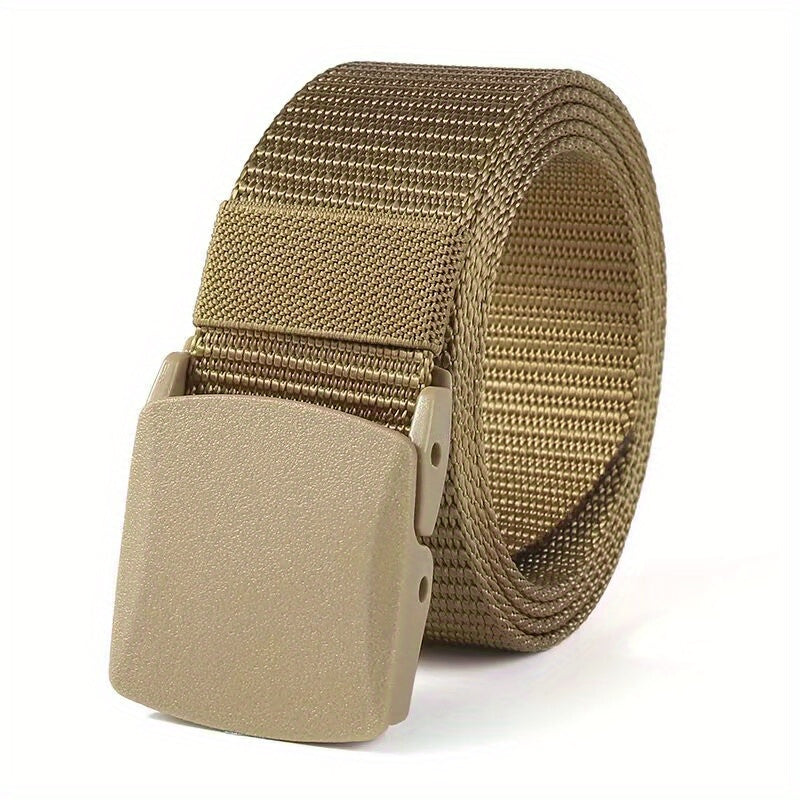 Men's Canvas Belt with Plastic Buckle - Outdoor Casual Breathable Belt