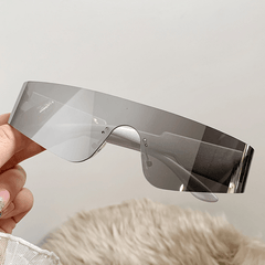Y2K Rimless Gradient Sunglasses Punk Wrap Eyewear