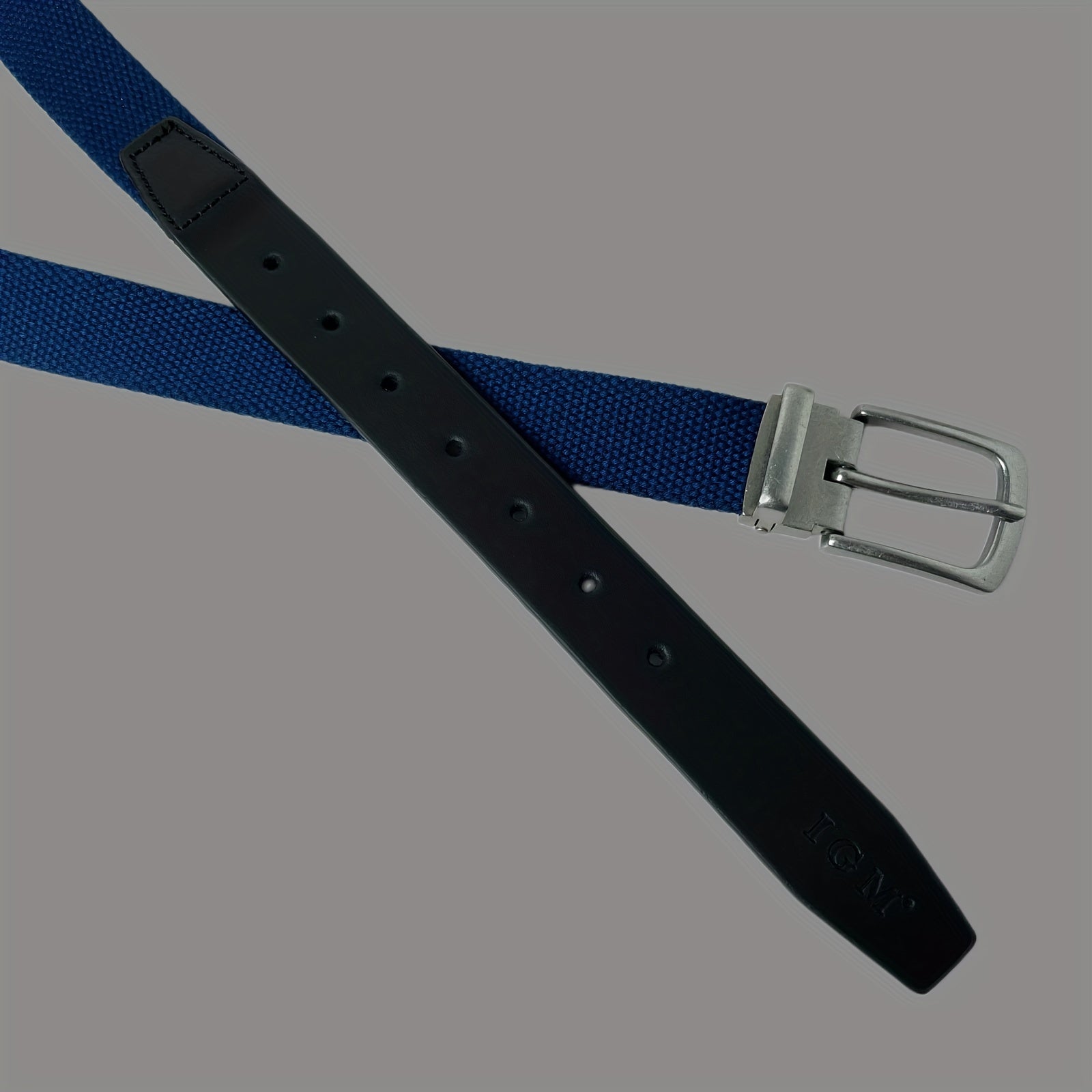 Youth Casual Woven Canvas Leather Belt for Men