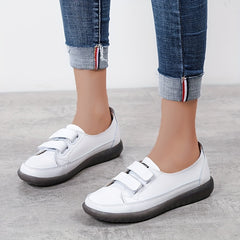 Women's Hook & Loop Sneakers Casual Flat Shoes Comfy Walking Shoes