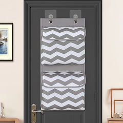 Oxford Cloth Hanging Storage Bag 2 Pockets Strong Sticky Hook
