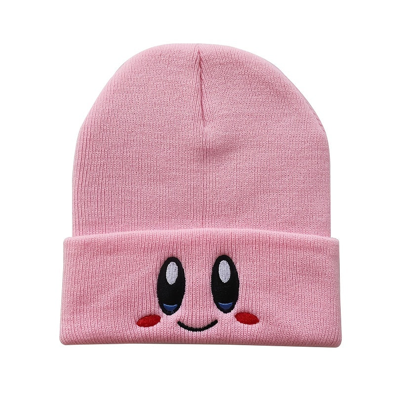 1pc Smiling Knitted Beanie Hat for Adults - Couple Winter Cap