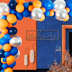 Orange & Basketball Arch Wreath Set - Space Themed Balloon Set