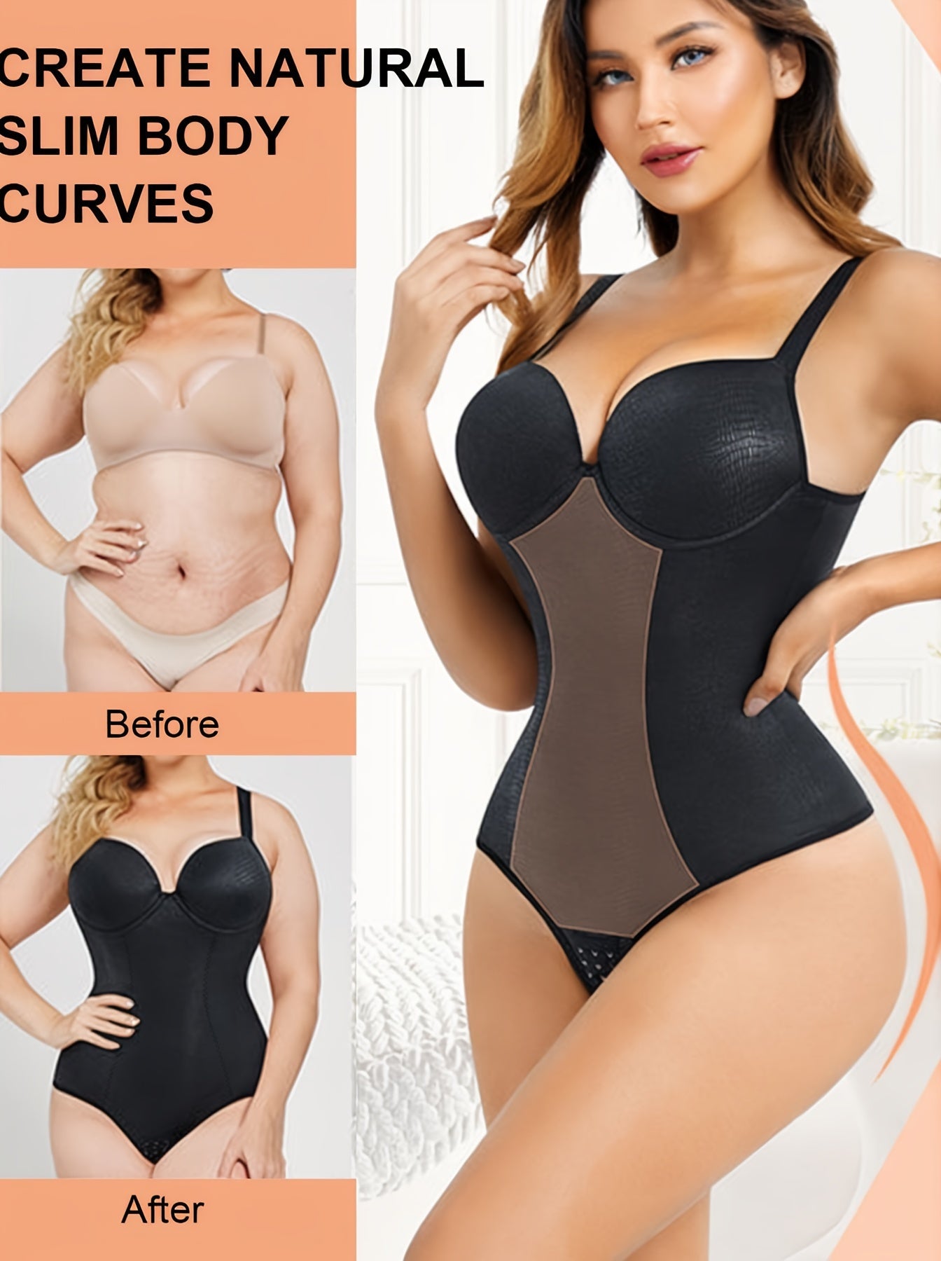 Shaping Bodysuit Push Up Tummy Control Slimmer Slip Body Shaper Women's