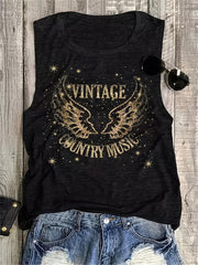 Vintage Music Tank Top Women's Clothing