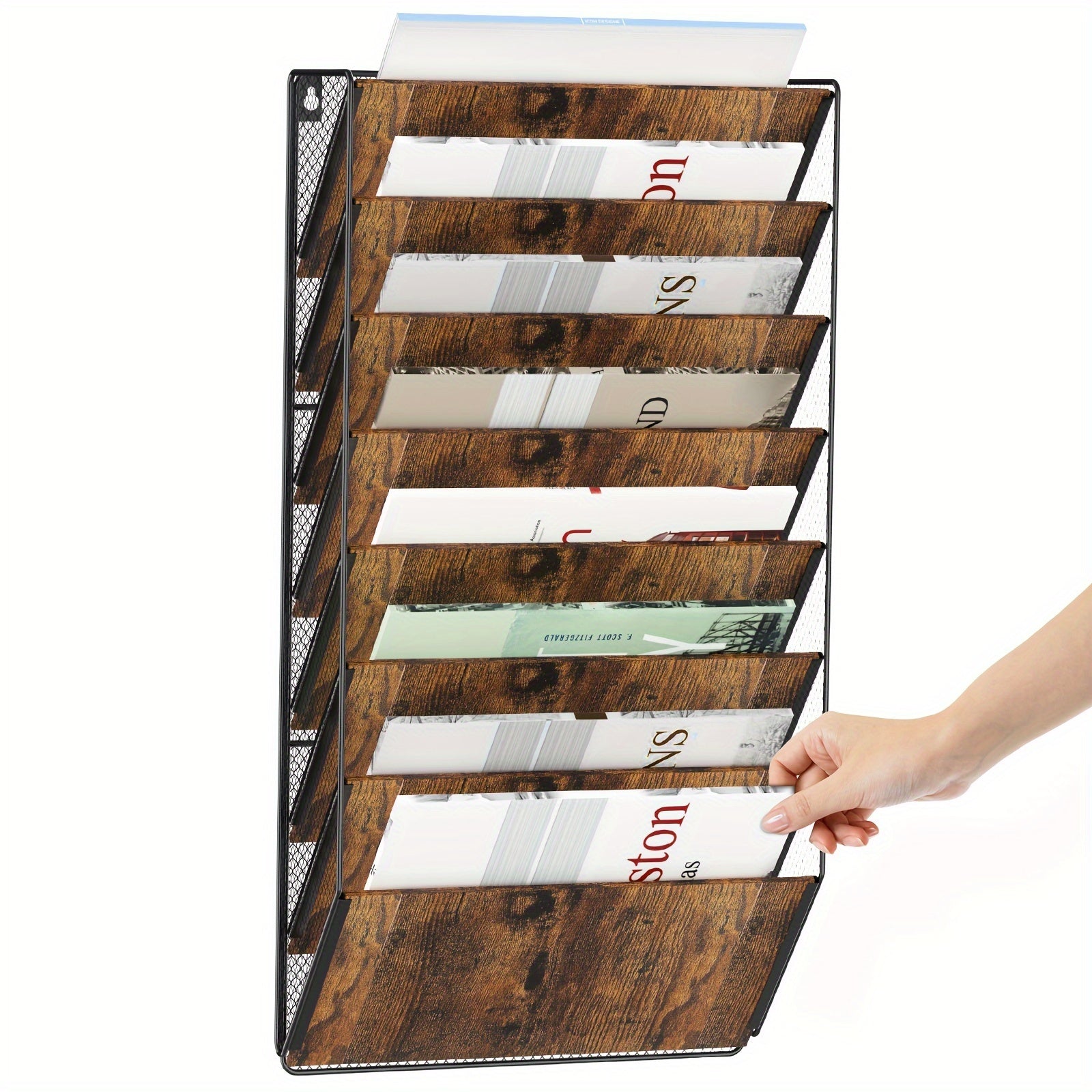 8 Pocket Wall File Shelf Organizer