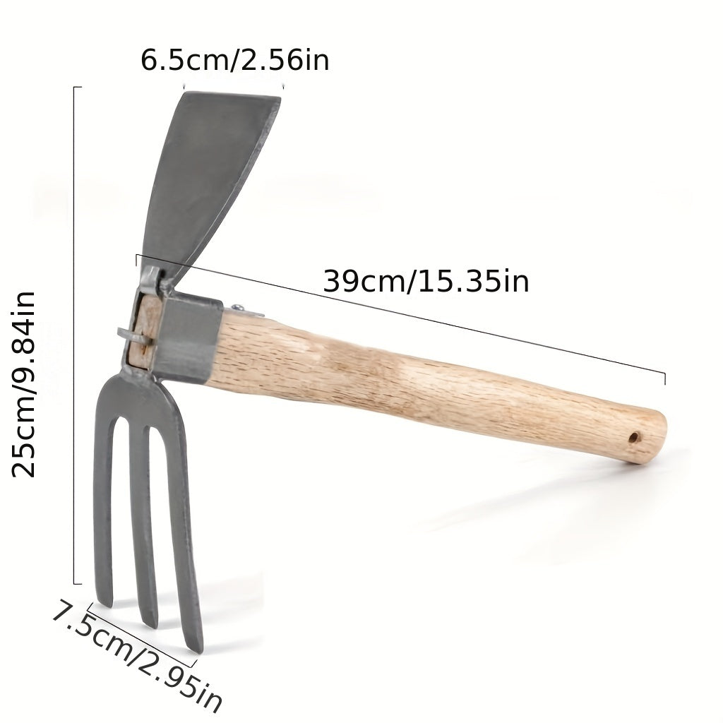 Manganese Steel Gardening Small Hoe Wooden Handle Garden Tools Set