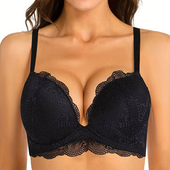 Lace Plunge Bra Push Up Women's Lingerie
