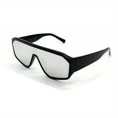 Men's Vintage One Piece Lens Stainless Steel Sunglasses