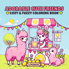 Deluxe Friends Coloring Book 20 x 20 Thick Paper Stress Relief Art
