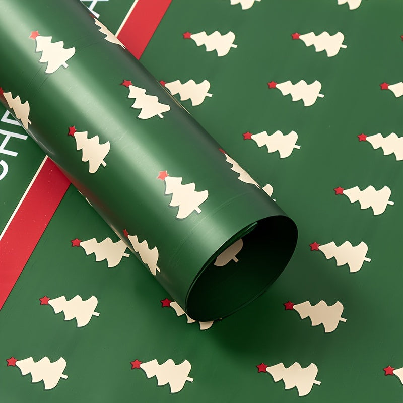 10pcs Waterproof Christmas Gift Wrapping Paper Flower Bouquet Supplies