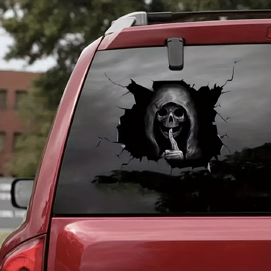 Waterproof Scary Skull Bone Skeleton Rear Window Decal