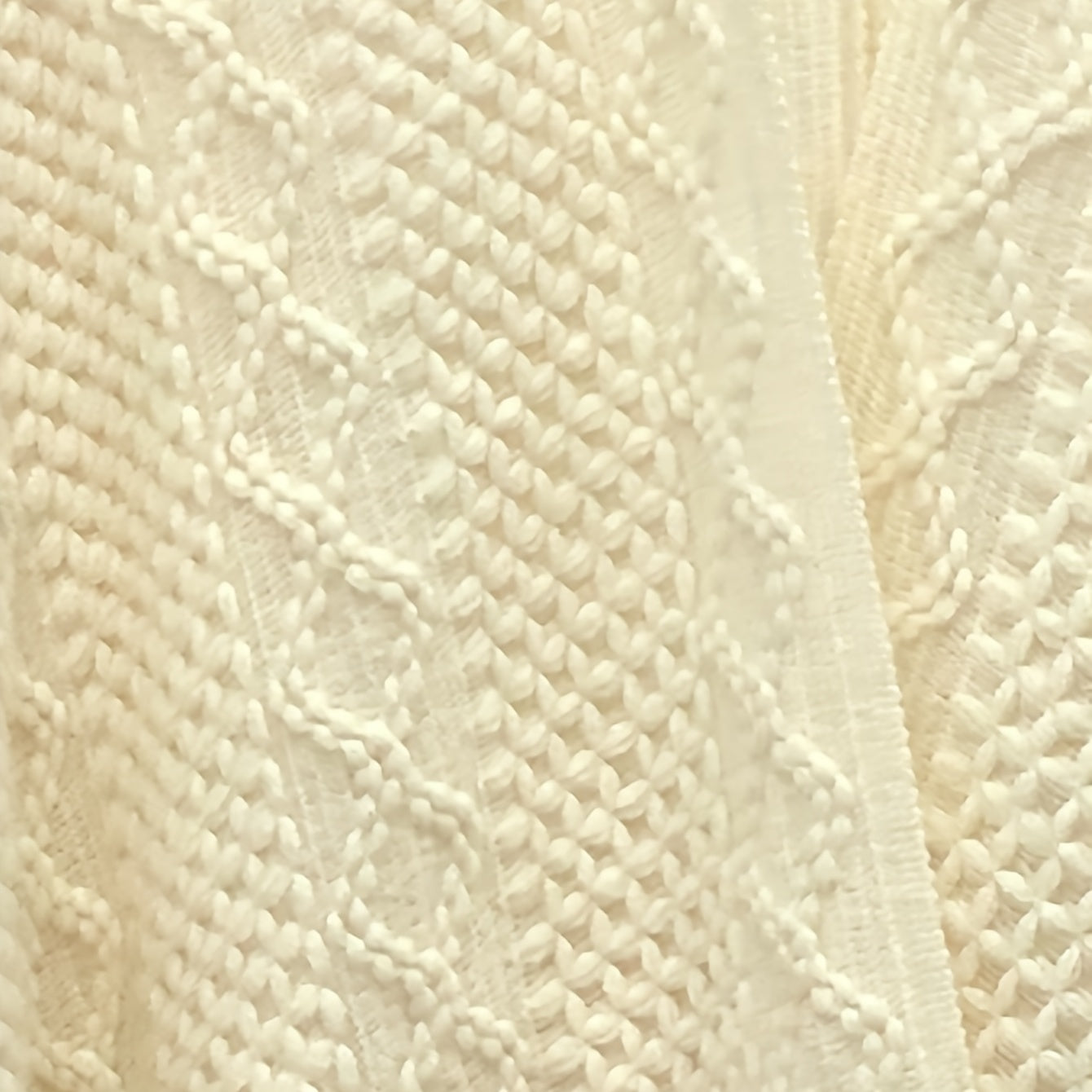 Beige Knitted Shawl Tassel Wraps Classic Warm Cape Plaid Cardigan