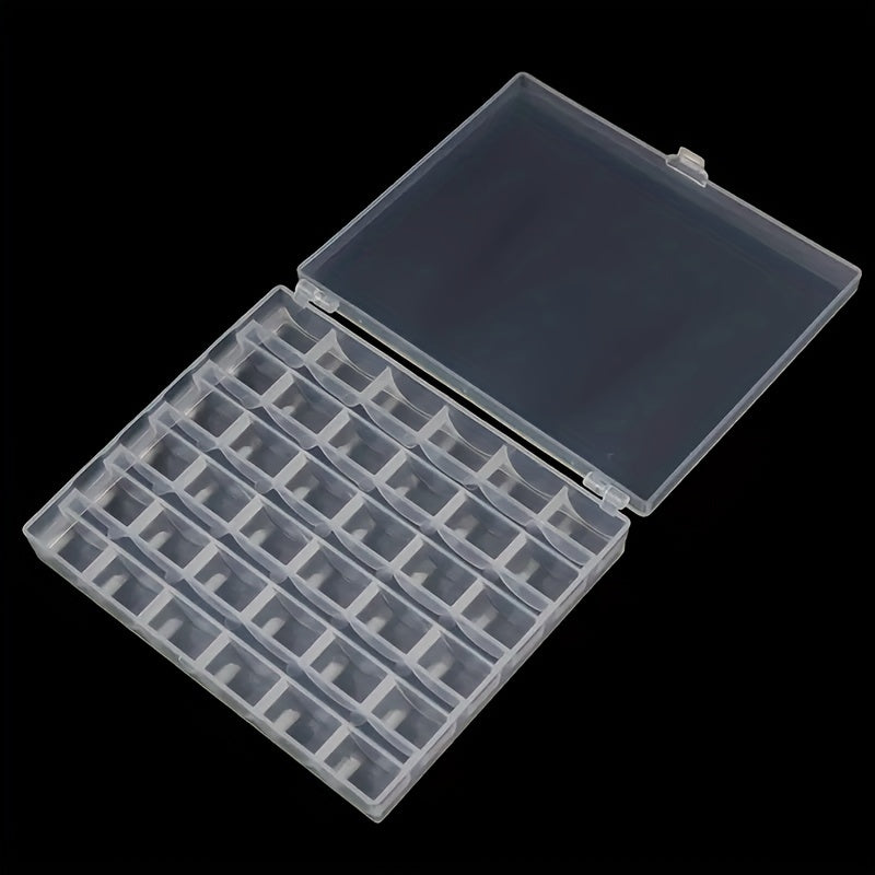 36 Grids Plastic Bobbin Organizer Case Sewing Storage Box