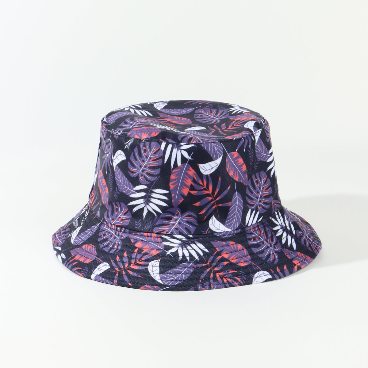 Leaf Cartoon Print Bucket Hat Graffiti Basin Hat Foldable Sunshade Cap
