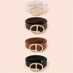 4pcs Double D Buckle Belt Casual Jeans Pants Belt for Women
