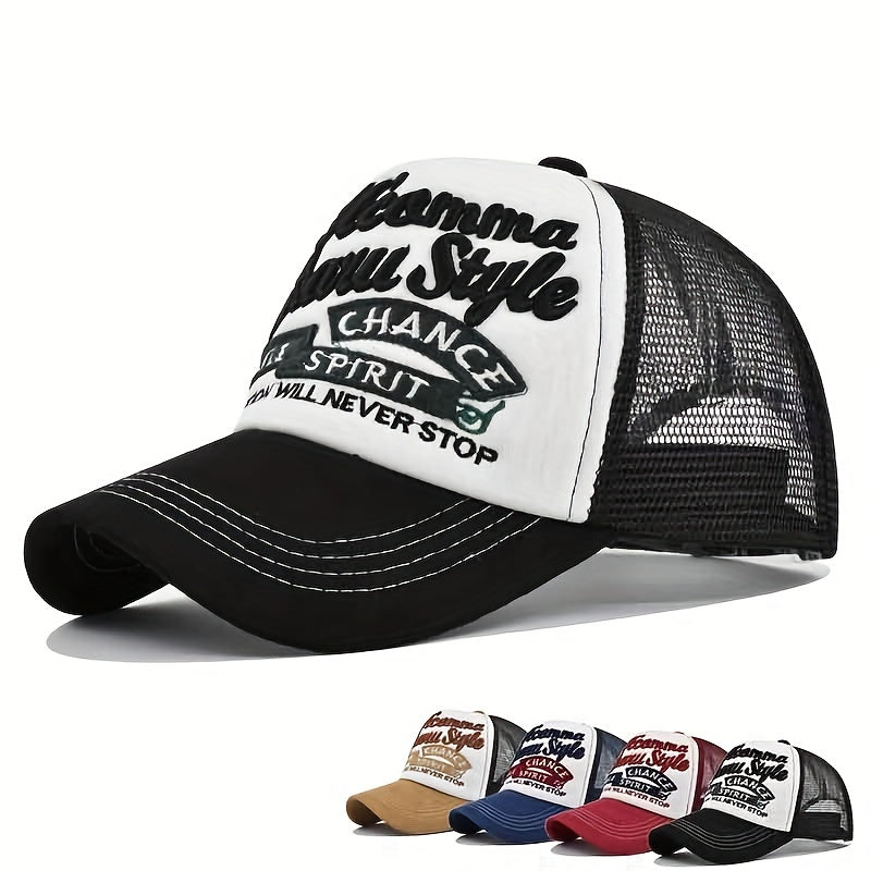 3D Embroidery Alphabet Baseball Cap Mesh Hat