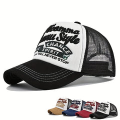 3D Embroidery Alphabet Baseball Cap Mesh Hat