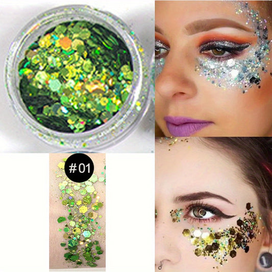 20 Colors Body Glitter Face Sequins Liquid Eyeshadow Chunky Glitter